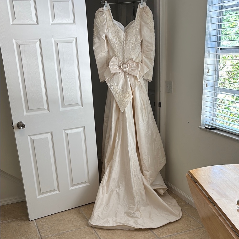 Silk wedding dress